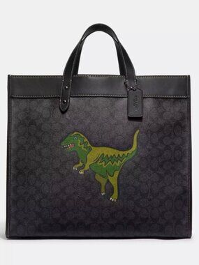 New COACH FIELD TOTE 40 SIGNATURE W/ REXY